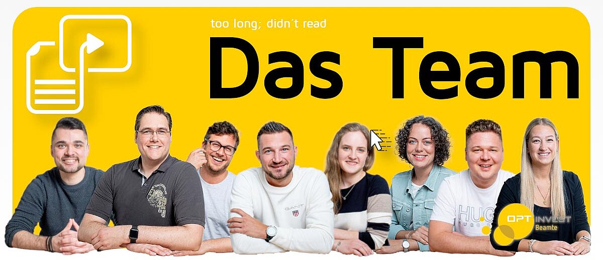 Das Team von OPTINVEST Beamte | tl;dr-Videoclip | OPTINVEST Beamte